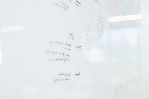 white dry erase board